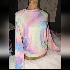 Victoria's Secret PINK Watercolor Tie Dye Crew
